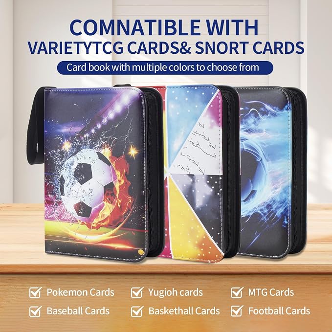Card Binder – 400 Capacity, Zippered Trading Card Holder - Image 7