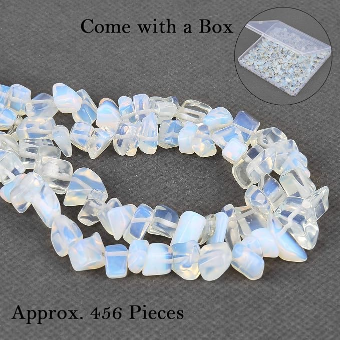 456 PCs Natural Chip Stone Beads, 5-8mm Irregular Multicolor Gemstones Loose - Image 4