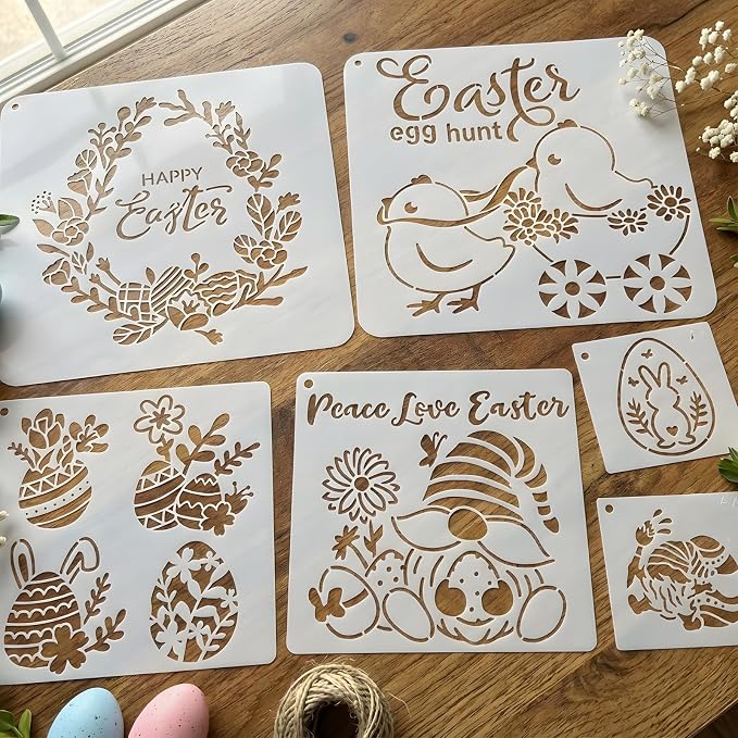 Easter Stencils for Painting, Drawing Templates for Wood Cards Canvas Glass - Image 2