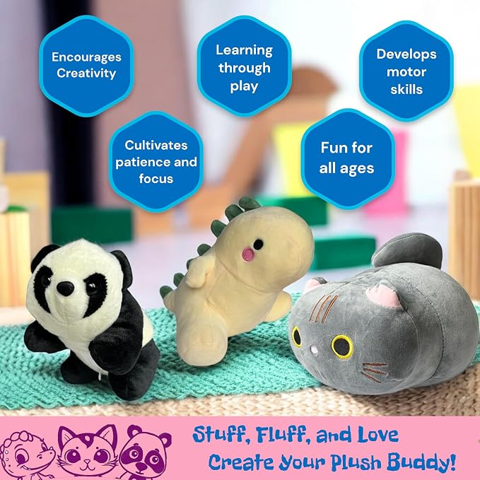 3-Pack 8" Make Your Own Stuffed Animal Kit - Image 4