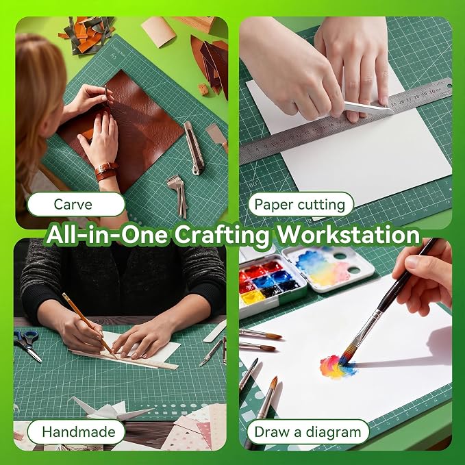 3Pcs Self Healing Cutting Mat, Double-Sided Non-Slip Rotary Cutting Board - Image 4