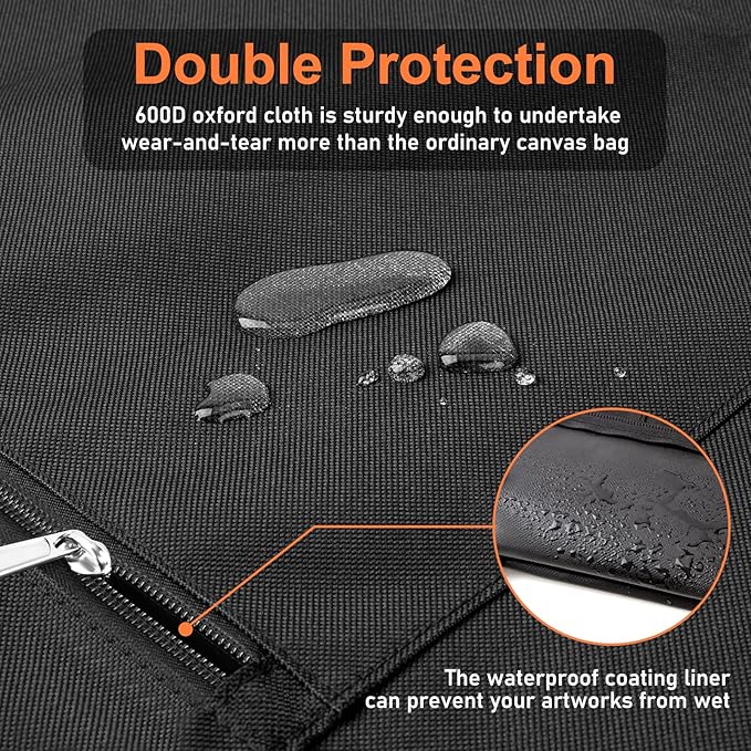 GOTIDEAL Large Art Portfolio Bag, 36x48 Inches Waterproof Art Portfolio Case - Image 4