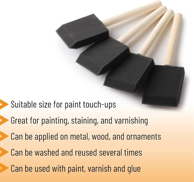 Bates- Foam Paint Brushes 2 Inch, 50 Pack - Image 4
