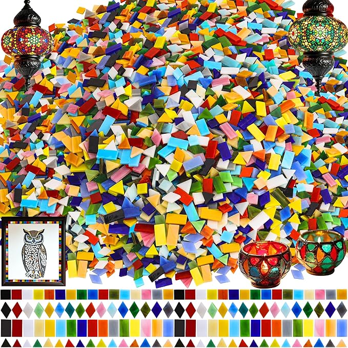3200 Pcs Mosaic Tiles, Glass Mosaic Tiles by UZLUbuywithconfidence