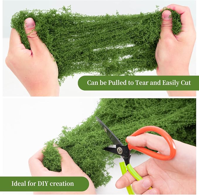 Fake Green Moss for Potted Plants, Artificial Moss for Crafts Indoor, DIY Table - Image 6