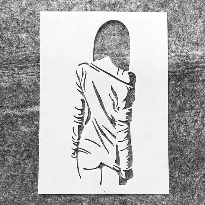 TIAMECH A4 Reusable Shy Dress Girl Stencil - Image 2