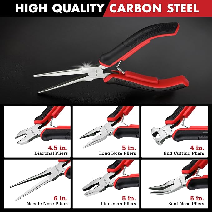 ARROW Mini Pliers Set, 6-Piece Precision Jewelry & Craft Kit – Includes Needle - Image 4