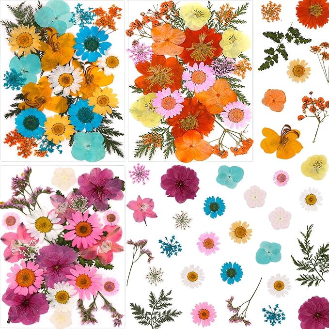 66Pcs Dried Pressed Flowers for Resin Molds, Soap Making by LUCISKY