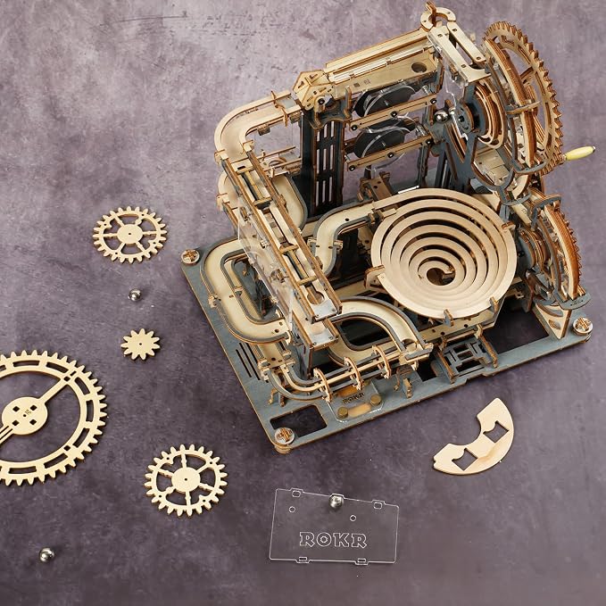 ROKR 3D Wooden Puzzles for Adults Marble Run Model Building Kit - Image 2
