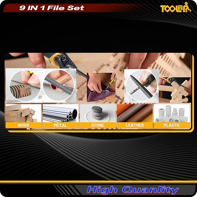 TOOLAN: 8-In-1 Needle File & Saw Set - Image 3