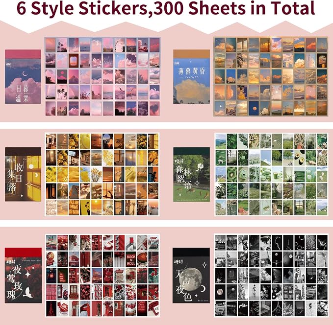 600 Pieces Washi Sticker Set, 12 Set Scrapbooking Diary Planner Album Diary - Image 4
