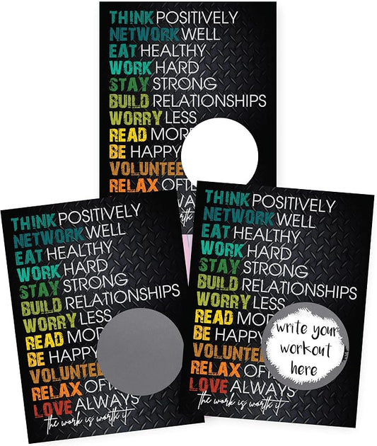 Gym Motivation Randomize Workout Scratch Off Make Your Own DIY 20 Pack 3x4 Note by MyScratchOffs