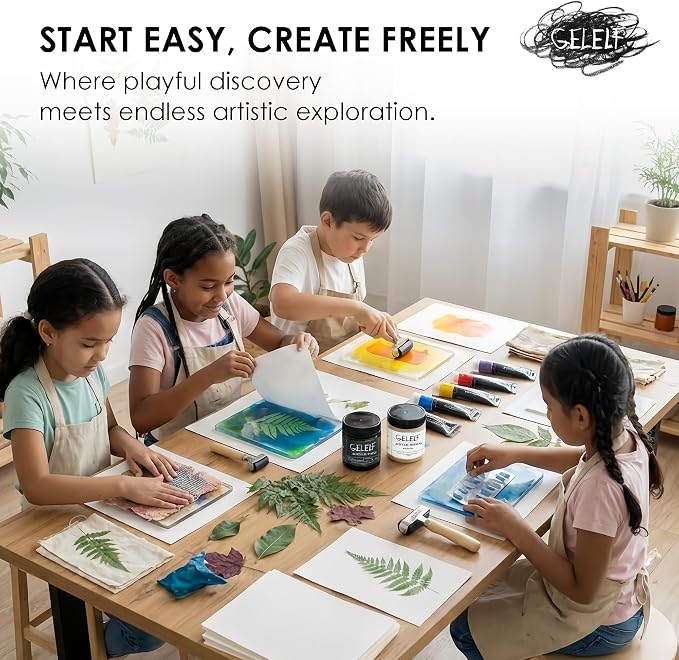 GELELF Gel Press Monoprinting Plates 3 Piece kit - Image 4