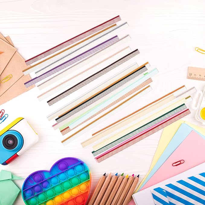 24 Pieces Bookbinding Endbands 12 Inch 24 Colors Cotton Binding | Cotton - Image 5