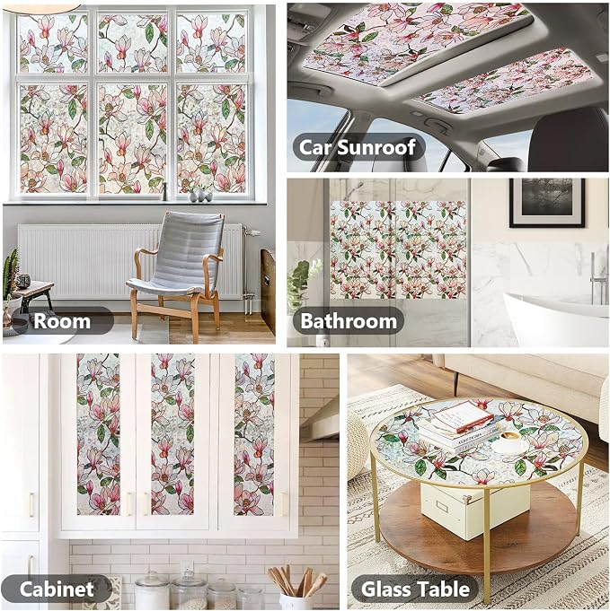 Ranzdn Window Privacy Film, Stained Glass, Static Cling, 23.6" x 78.7" | No - Image 5