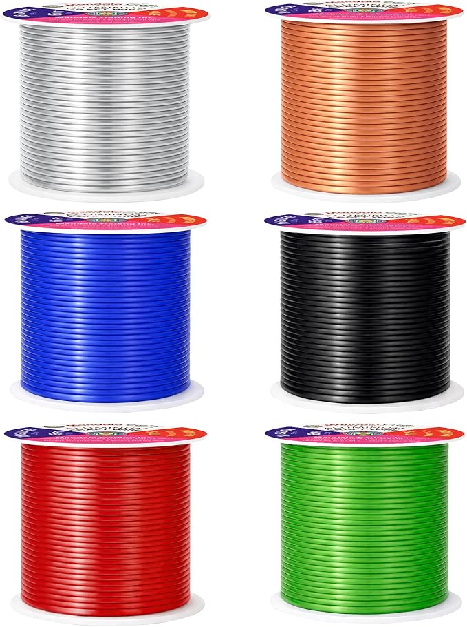 Mandala Crafts 16 GA Black Red Green Assorted Anodized Aluminum Craft Wire | - Image 2