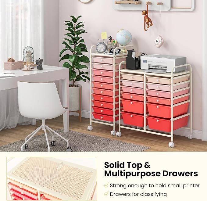 BECOMFORT 12-Drawer Rolling Cart - Image 7