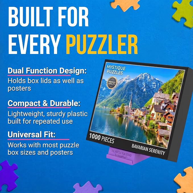 All-in-One Jigsaw Puzzle Box Stand and Puzzle Poster Holder Accessory - Image 4