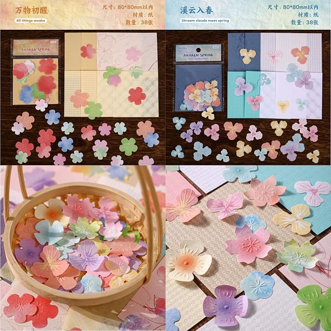 228 Sheets 3D Embossed Floral Scrapbook Paper, 3.1x3.1 Letterpress Textured - Image 3
