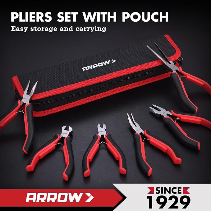 ARROW Mini Pliers Set, 6-Piece Precision Jewelry & Craft Kit – Includes Needle - Image 6
