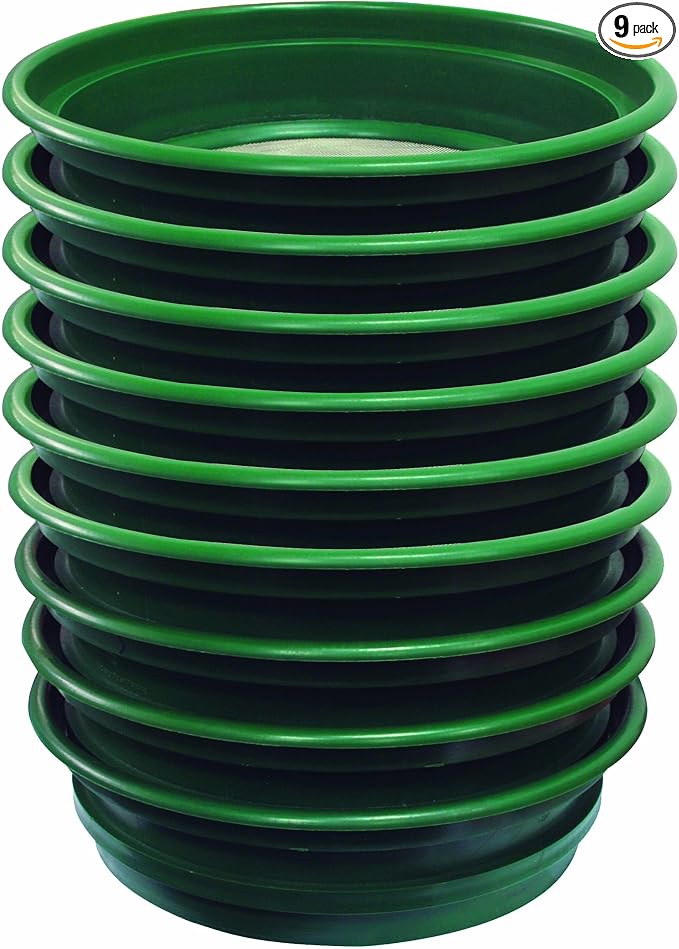 SE 9-Piece Patented 13.25-Inch Wide Stackable Sifting Pan Set by SE