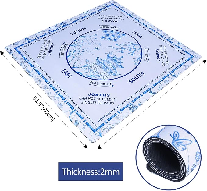 TIASUSAN Light Blue Mahjong Learning Mat - Image 2