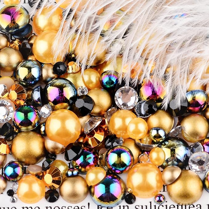 3900+ Pcs Rhinestones and Pearls Kit, 2-10mm Flatback Gems - Image 4