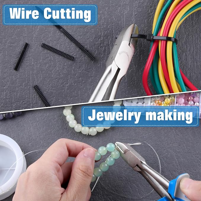 SPEEDWOX Long Reach Diagonal Pliers 6 Inches Mini Fine Wire Cutting Plier Slim - Image 6