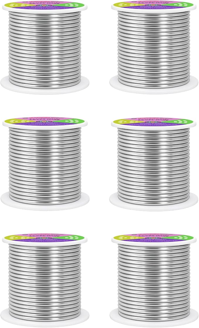 Mandala Crafts 8 Gauge Silver Tone Combo Anodized Aluminum Craft Wire | 120 FT - Image 2
