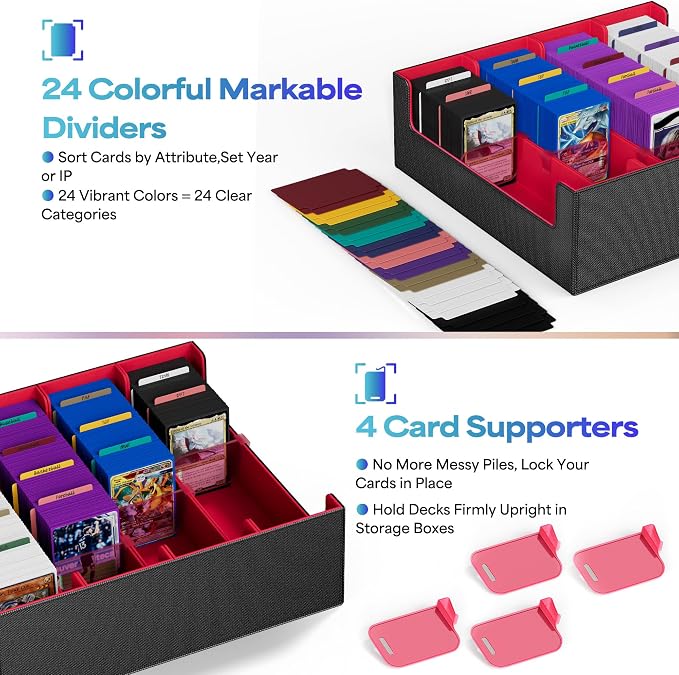 UAONO Trading Card Storage Box, Holds 2400 Sleeved Cards - Image 4