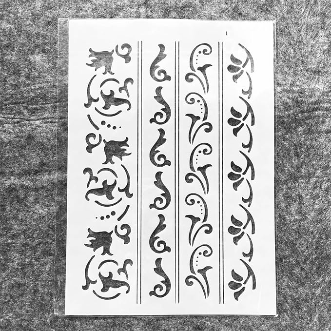 TIAMECH A4 Reusable Border Edge Corner Stencil - Image 2