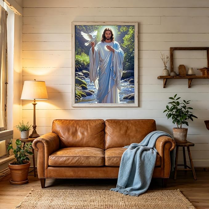 CHWGLFGG Jesus White Dove Diamond Painting Kit - Image 3