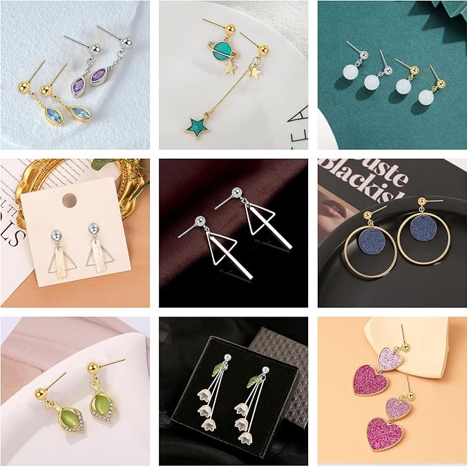 160Pcs Ball Studs for Jewelry Making, Hypoallergenic Ball Earring Studs Round - Image 6