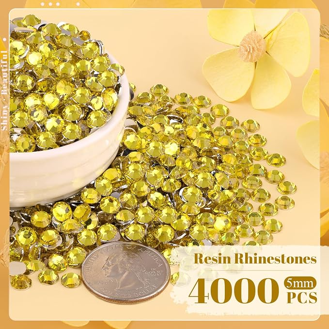 4000PCS 5mm Resin Rhinestones Bulk - Image 2