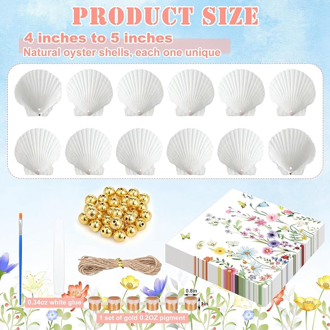 Gilprop 12 Pcs Large Scallop Shells - Image 2
