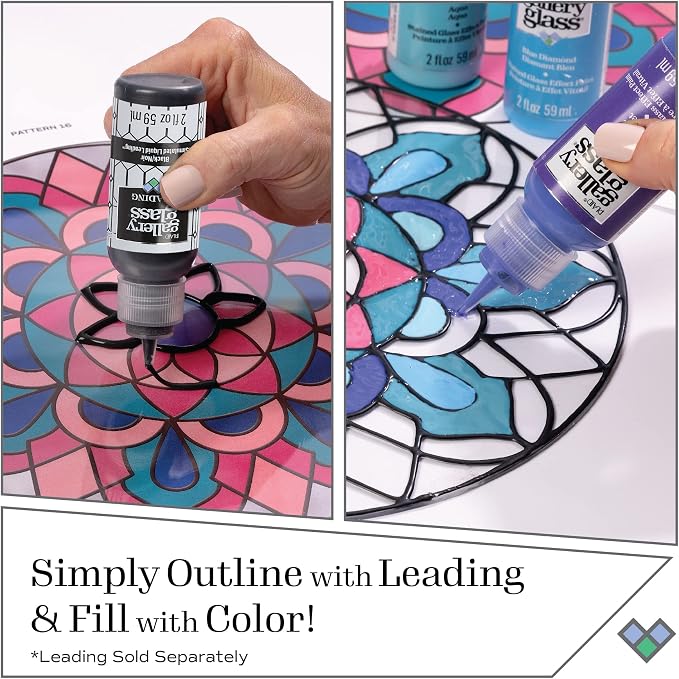 Gallery Glass, Amethyst Stained Glass 2 fl oz Brilliant Smooth Finish Paint - Image 7