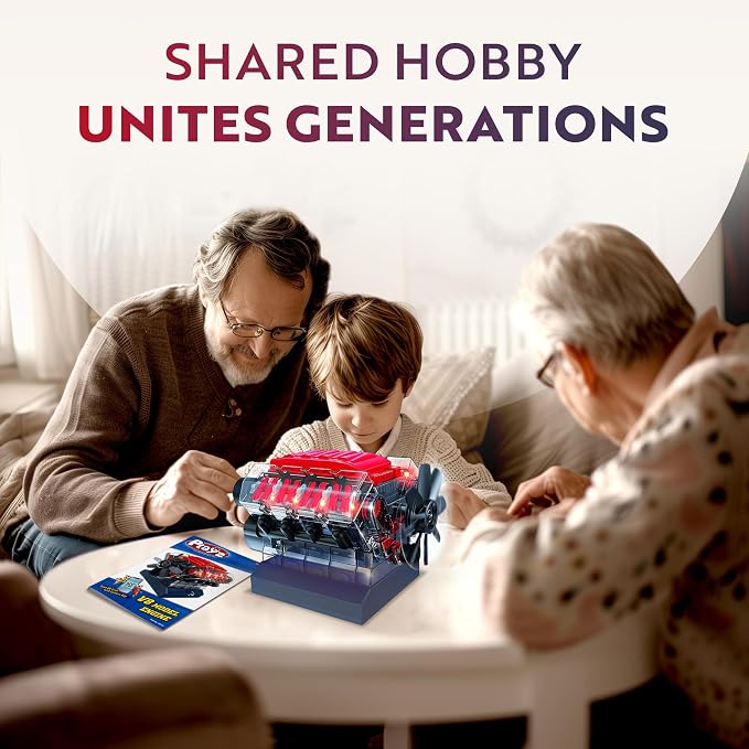 Playz V8 Combustion Engine Model Kit that Runs - Image 6