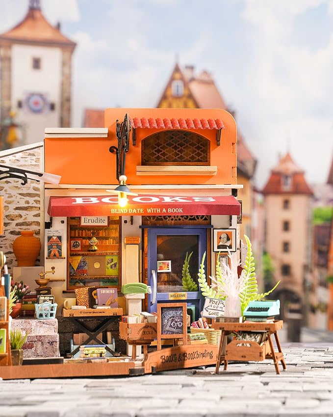 Rolife Bookstore DIY Miniature Dollhouse Kit Creative Gift - Image 9