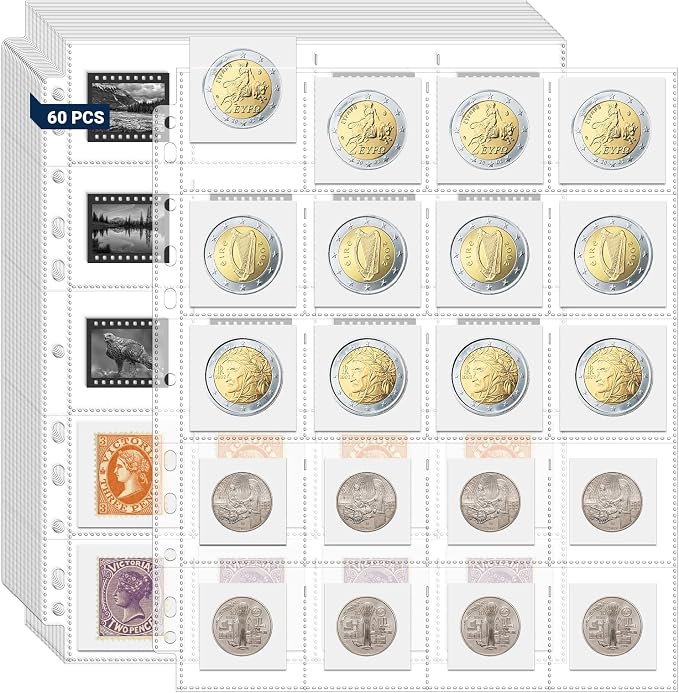 1200 Pockets Acid Free Coin Sleeves, Fit by ENPOINT