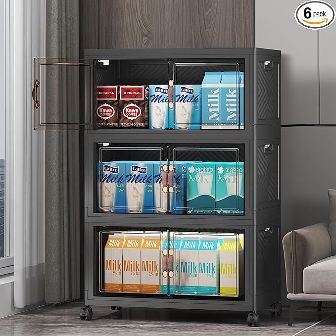 UAMFURI Stackable Storage Bins, 165QT Collapsible Drawers by UAMFURIDirect