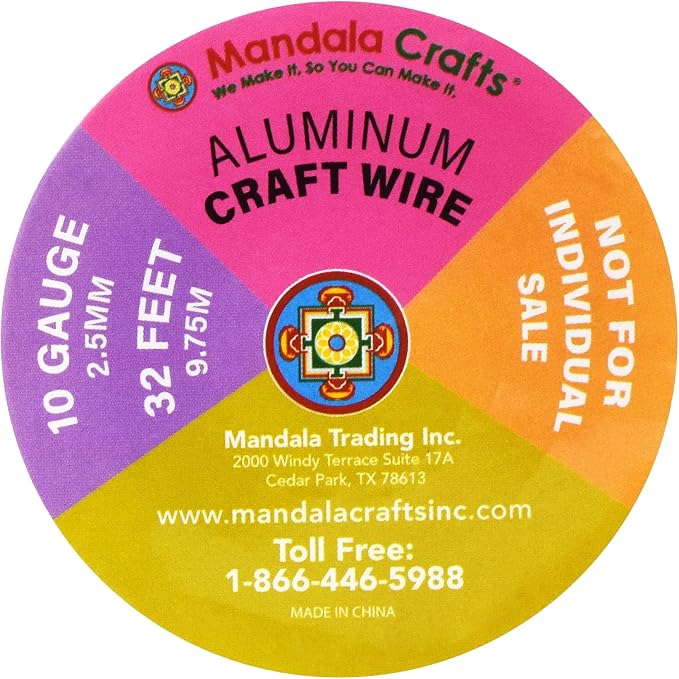 Mandala Crafts 10 Gauge Rose Gold Tone Combo Anodized Aluminum Craft Wire | 120 - Image 3