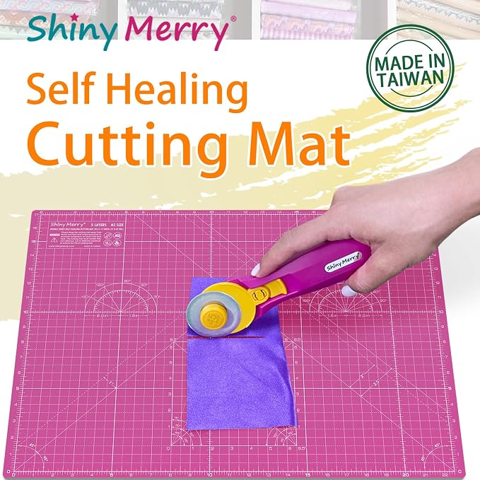 Self Healing Cutting Mat A2 18"x 24" Double Sided Pink Mat - Image 4