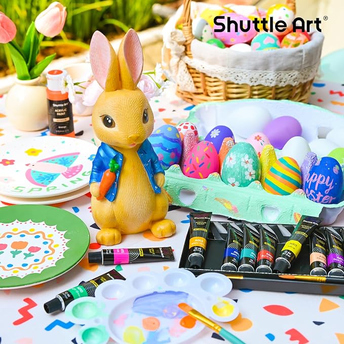 Shuttle Art Acrylic Paint Set, 30 x12ml Tubes Artist Quality Non Toxic Rich - Image 2