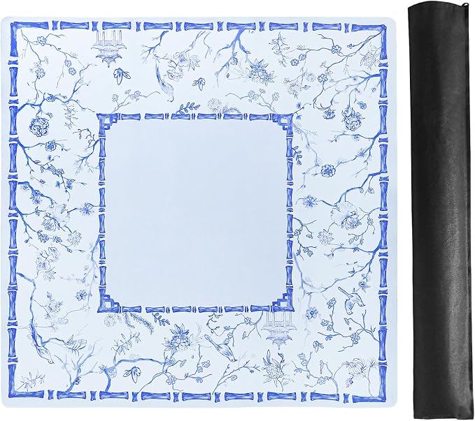 TIASUSAN Large Blue Mahjong Mat by GAMETROVE