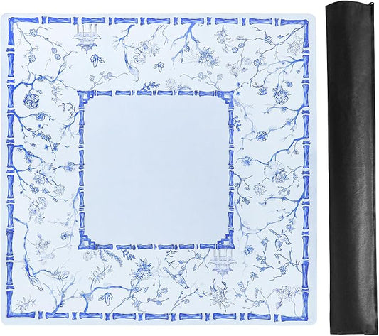 TIASUSAN Large Blue Mahjong Mat by GAMETROVE