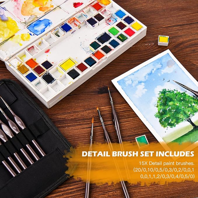 Golden Maple Miniature Paint Brushes, Fine Detailing - Image 4