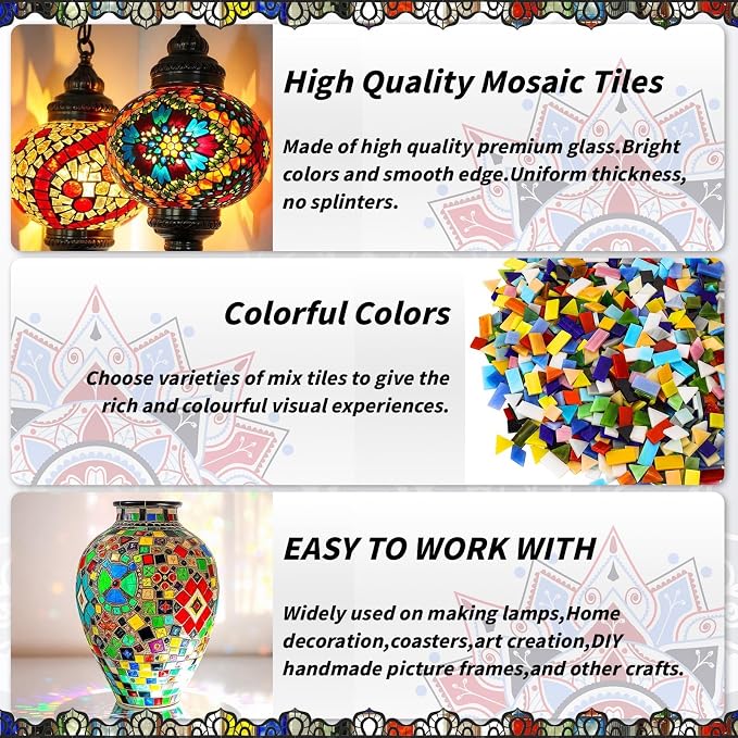 1600 Pcs Mosaic Tiles, Glass Mosaic Tiles - Image 5