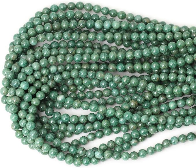 60PCS 6mm Natural African Jade Gemstone Round Loose Beads - Image 3
