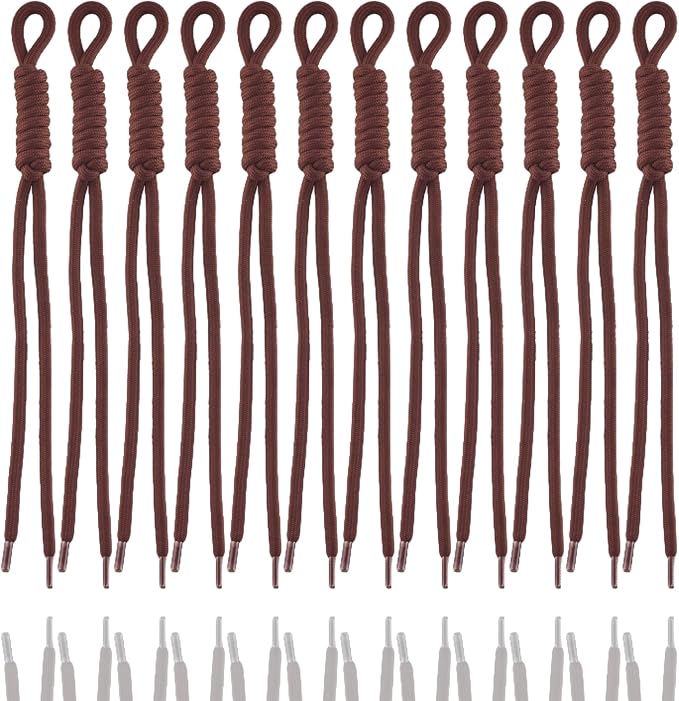 KJML DIY Paracord Keychain 12pcs Paracord Rope Keychain Braided Cord Rope Bag by KJMLDIY
