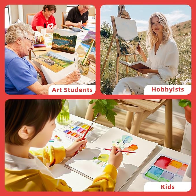 Simetufy 48 Pack 9x12 Inch Canvas Boards, Flat Art Canvas Panels | Pre-Primed - Image 6